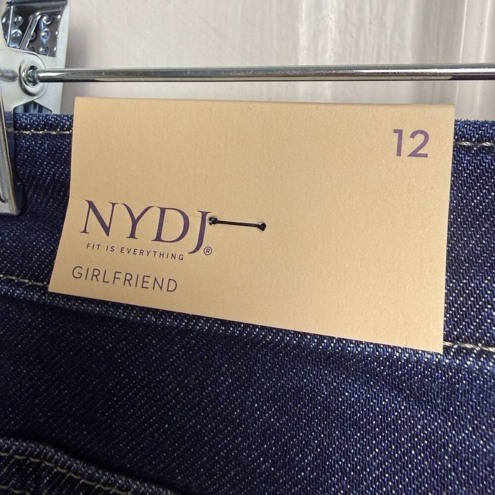 NYDJ Margot Girlfriend Front Seam Ankle Jeans Womens Size 12 Dark Blue Midnight - Picture 6 of 11